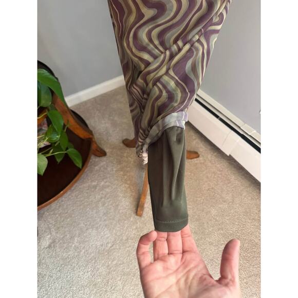 Urban Outfitter Y2K Style Wave Printed Maxi Mesh Maxi Skirt - Picture 8 of 10